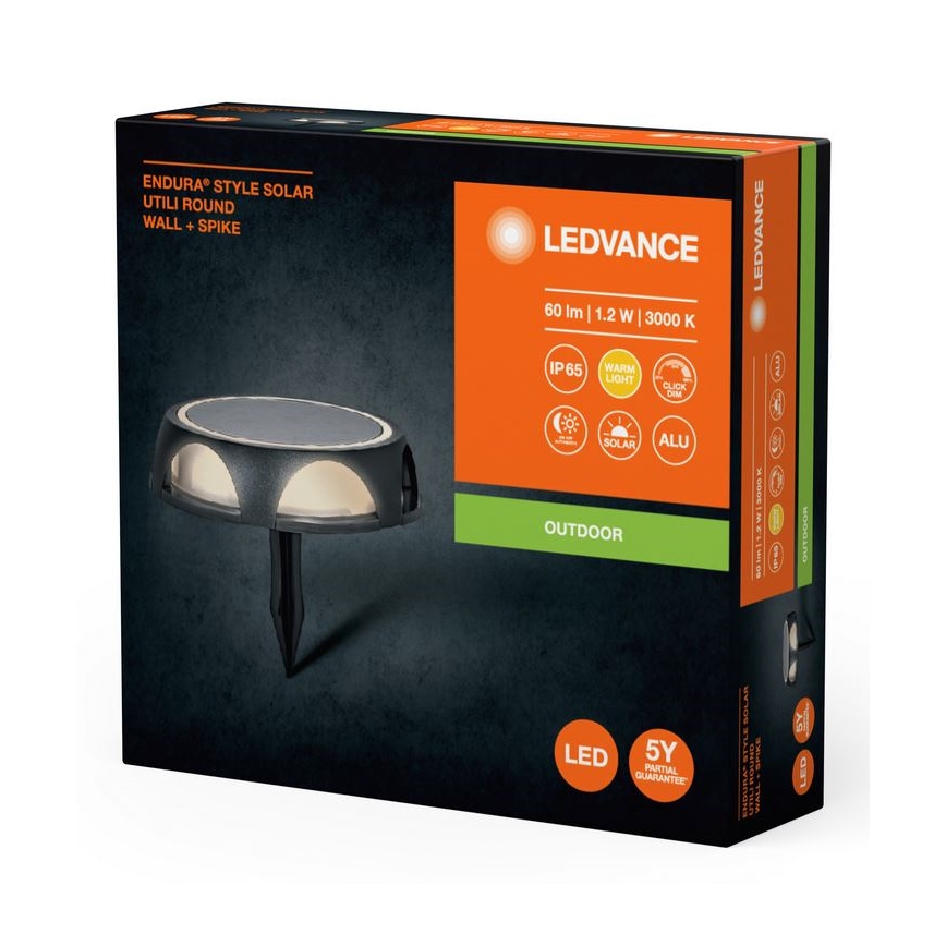 Ledvance - LED Dimmbar Solar Leuchte ENDURA STYLE SOLAR LED/1,2W/3,7V IP65