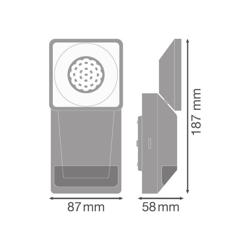 Ledvance - LED-Wandleuchte für den Außenbereich mit Sensor SPOT LED/8W/230V IP55 weiß