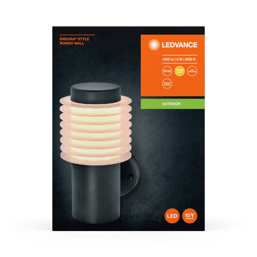 Ledvance - LED-Wandleuchte für den Außenbereich ENDURA RONDO LED/9W/230V IP44 anthrazit