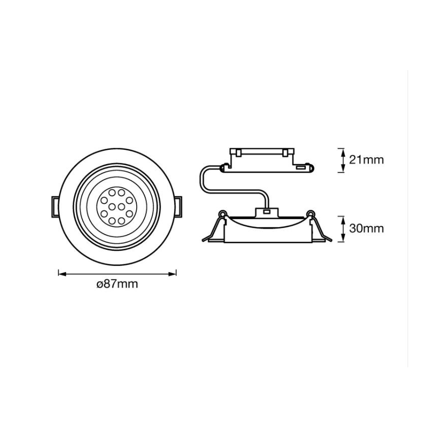 Ledvance - SET 3x LED dimmbare Einbauleuchte SIMPLE 3xLED/5W/230V