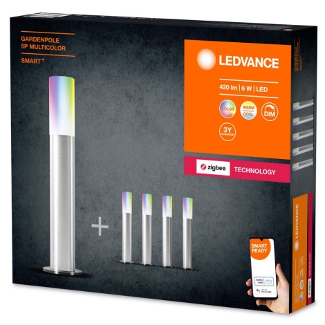 Ledvance - SET 5x Dimmbare LED-RGBW-Außenleuchte SMART+ GARDENPOLE LED/6W/230V IP44