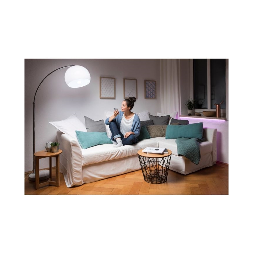 Ledvance - Smart-Lautsprecher Google Nest Mini + Dimmbare LED-Glühlampe SMART+ A60 E27/6,5W/230V 2700K