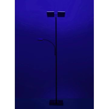 Leuchten Direkt 11925-55 - LED RGB Dimmbare Stehleuchte RUBEN 2xLED/11W/230V+LED/4,8W 2700-5000K + Fernbedienung