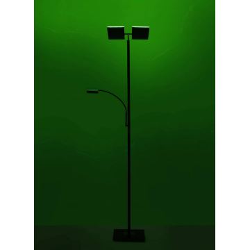 Leuchten Direkt 11925-55 - LED RGB Dimmbare Stehleuchte RUBEN 2xLED/11W/230V+LED/4,8W 2700-5000K + Fernbedienung