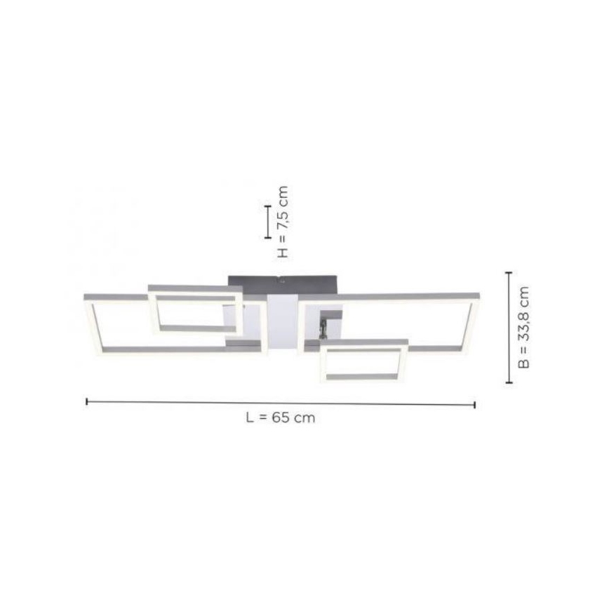 Leuchten Direkt 14030-55 - LED-Anbaukronleuchter IVEN 2xLED/12W/230V + 2xLED/5,5W