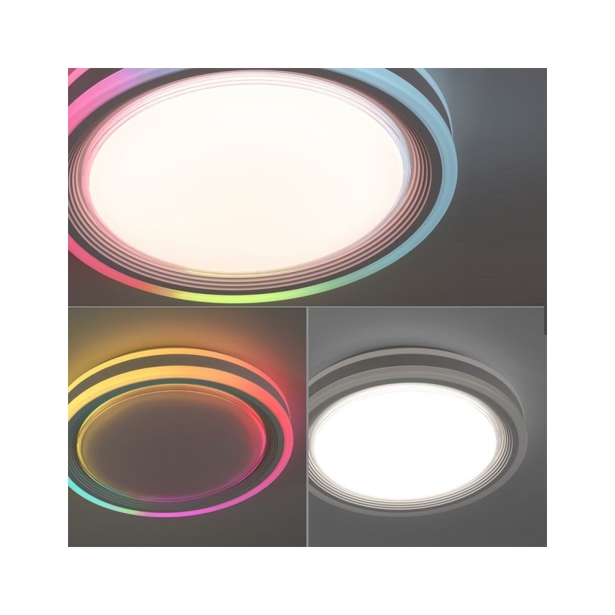 Leuchten Direkt 15152-16 – Dimmbare LED-RGBW-Deckenleuchte SPHERIC LED/18W/230V+Fernbedienung