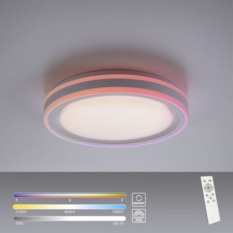 Leuchten Direkt 15152-16 – Dimmbare LED-RGBW-Leuchte LED/18W/230V+ SPHERIC Beleuchtun Fernbedienung 
