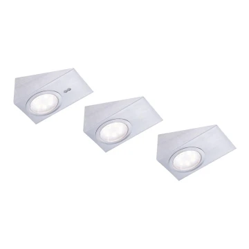 Leuchten Direkt 84111-55-3 - SET 3x LED Möbelbeleuchtung mit Sensor THEO LED/3,6W/230V