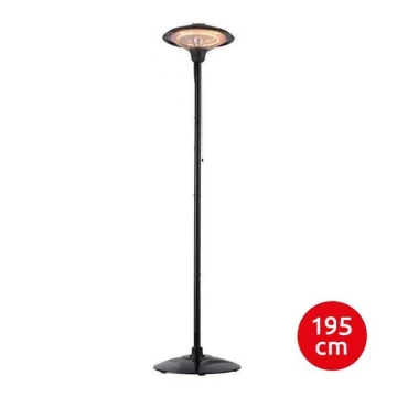 Leuchten Direkt 99500-18 - Outdoor-Heizelement GLOW 750-1500W/230V 1,95 m IP34 schwarz