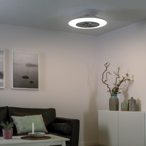 Leuchten Direkt - LED-Deckenleuchte mit LED/32W/230V + FB Ventilator LEONARD