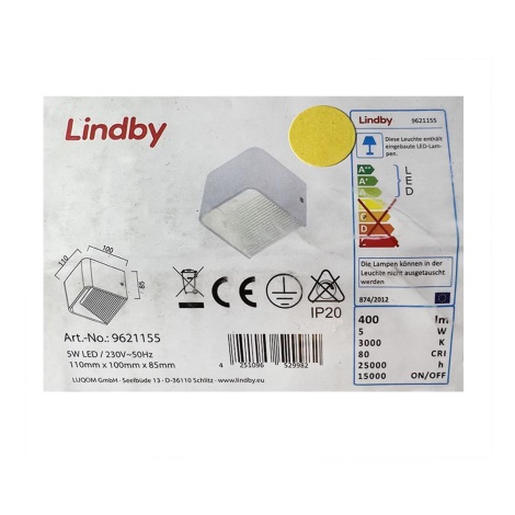 Lindby - LED-Wandleuchte LONISA LED/5W/230V