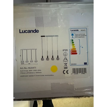 Lucande - Hängeleuchte an Schnur ABLY 4xE14/40W/230V