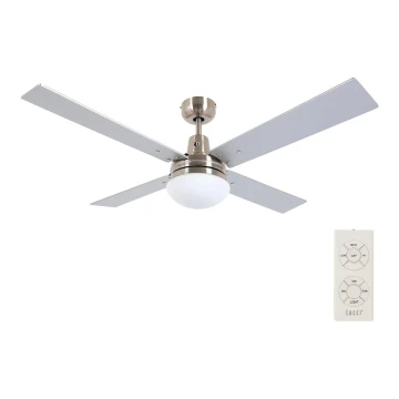 Lucci Air 210334 - Deckenventilator AIRFUSION QUEST 1xE27/60W/230V Holz/Chrom + Fernbedienung