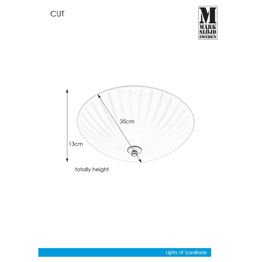 Markslöjd 107758 - Deckenleuchte CUT 2xE14/40W/230V d 35 cm