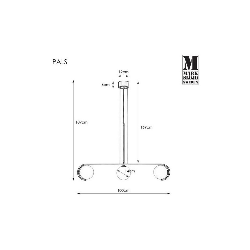 Markslöjd 107828 - Hängeleuchte PALS 3xG9/20W/230V