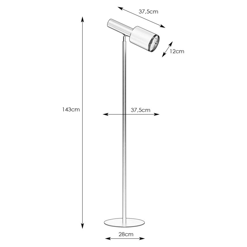 Markslöjd 108542 - Stehleuchte OZZY 1xE27/40W/230V schwarz