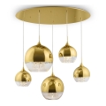 Maytoni P140-PL-170-5-G - Hängeleuchte an Schnur FERMI 5xE27/60W/230V golden