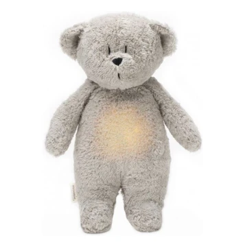 Moonie - Kuscheltier mit Melodie und Licht Teddybär Bio grau Natur
