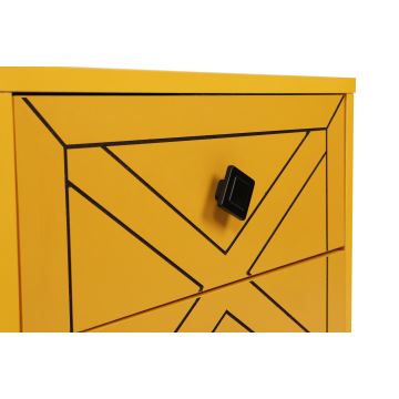Nachttisch LUNA 55x50 cm gelb