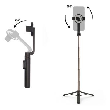 Magnetischer faltbarer Selfie-Stick 2-in-1 mit Gestell + Fernbedienung