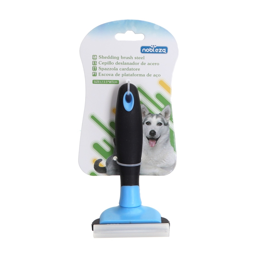 Nobleza - Bürste für Hunde und Katzen blau 7 cm