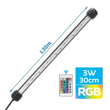 Nobleza - LED-RGB-Aquariumsbeleuchtung LED/3W/230V IPX7 + Fernbedienung