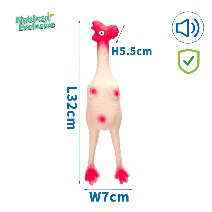 Nobleza - Quietschendes Hundespielzeug Huhn