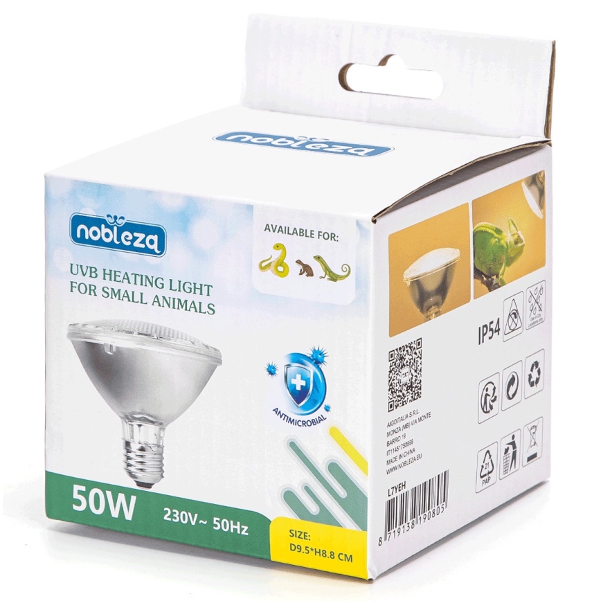 Nobleza - UVB-Leuchtmittel für Terrarien E27/50W/230V IP54