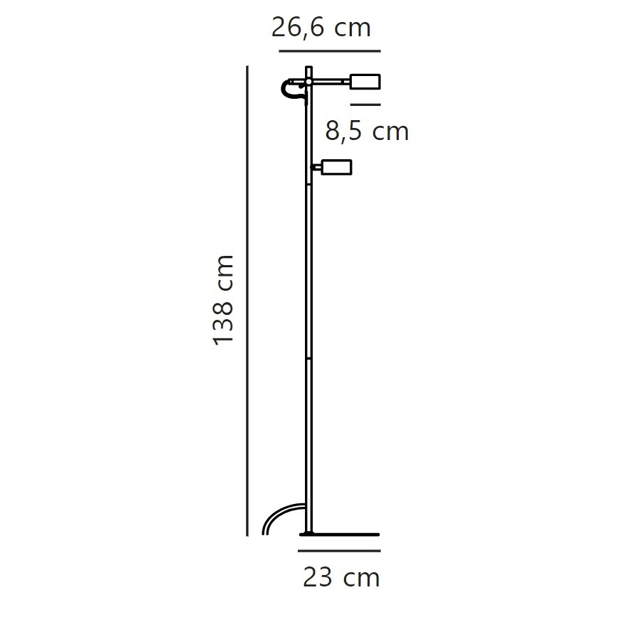 Nordlux - Dimmbare LED-Stehleuchte CLYDE 2xLED/4W/230V