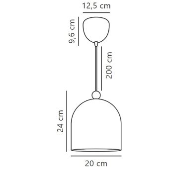 Nordlux - Hängeleuchte an Schnur GASTON 1xE27/40W/230V blau/weiß