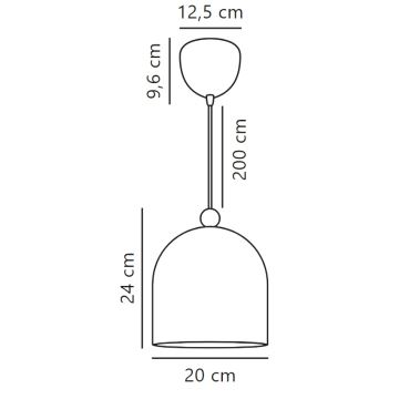 Nordlux - Hängeleuchte an Schnur GASTON 1xE27/40W/230V grün/weiß