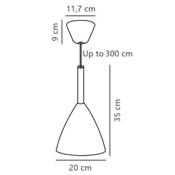 Nordlux - Hängeleuchte an Schnur PURE 1xE27/40W/230V d 20 cm weiß/Esche