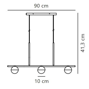 Nordlux - Hängeleuchte CONTINA 3xG9/5W/230V Messing