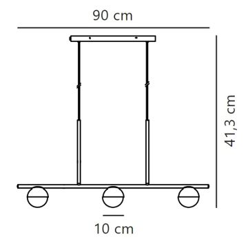 Nordlux - Hängeleuchte CONTINA 3xG9/5W/230V schwarz