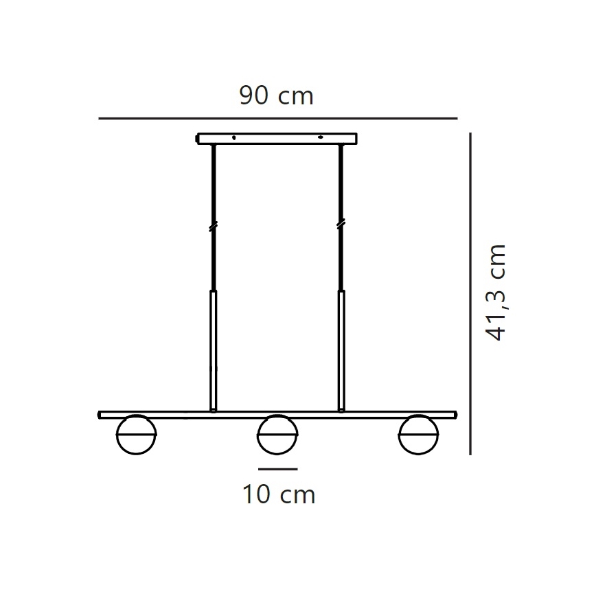 Nordlux - Hängeleuchte CONTINA 3xG9/5W/230V schwarz