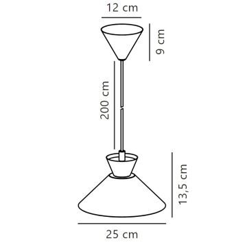 Nordlux - Hängeleuchte DIAL 1xE27/40W/230V d 25 cm gelb