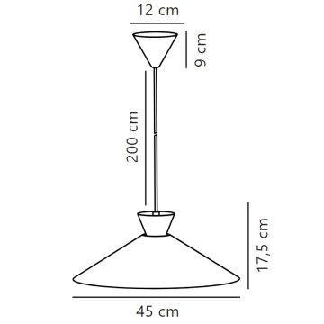 Nordlux - Hängeleuchte DIAL 1xE27/40W/230V d 45 cm gelb