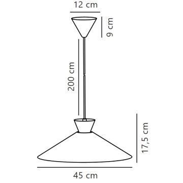 Nordlux - Hängeleuchte DIAL 1xE27/40W/230V d 45 cm grau