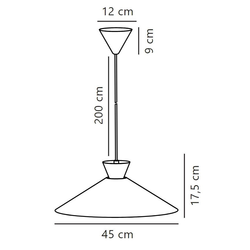 Nordlux - Hängeleuchte DIAL 1xE27/40W/230V d 45 cm grau