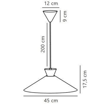 Nordlux - Hängeleuchte DIAL 1xE27/40W/230V d 45 cm schwarz