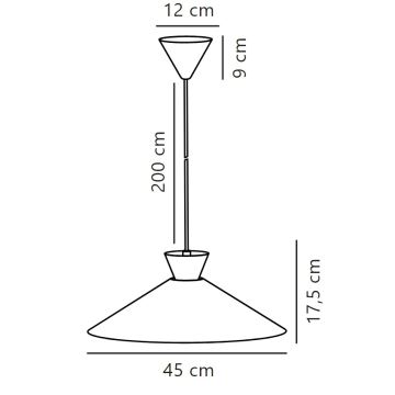 Nordlux - Hängeleuchte DIAL 1xE27/40W/230V d 45 cm weiß