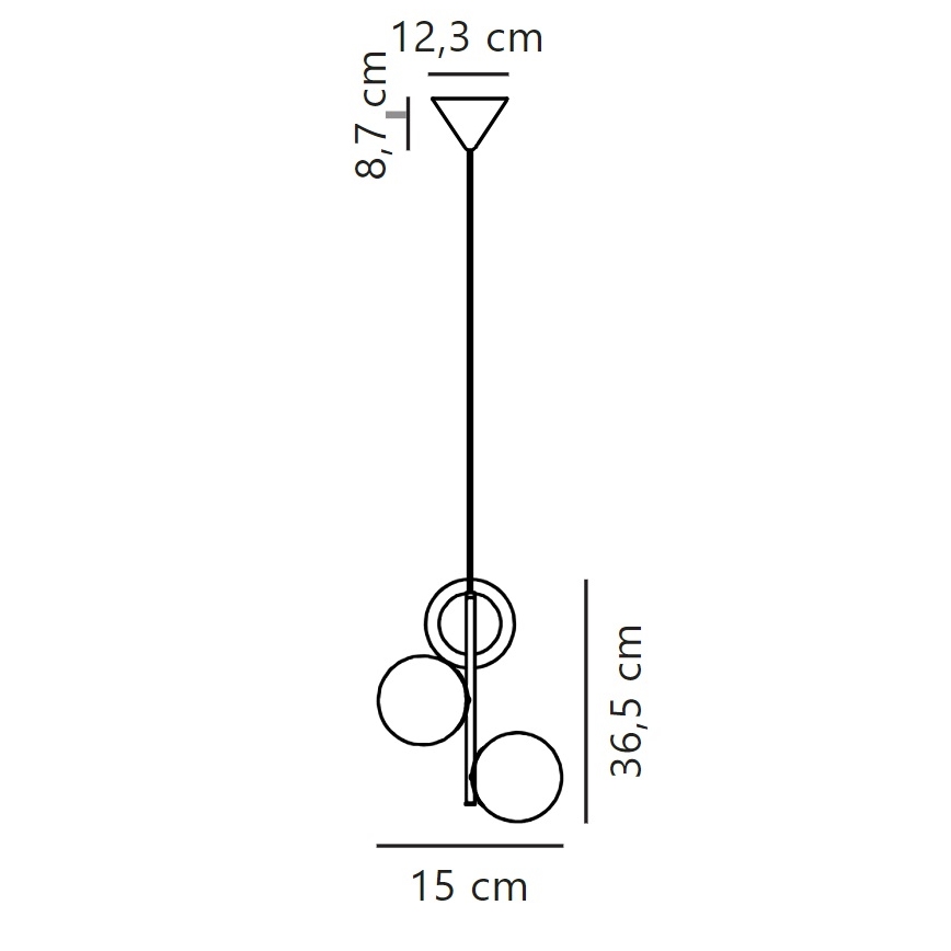 Nordlux - Hängeleuchte LILLY 3xE14/40W/230V schwarz