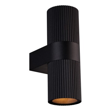 Nordlux - Outdoor-Wandleuchte KYKLOP 2xGU10/25W/230V IP54 schwarz