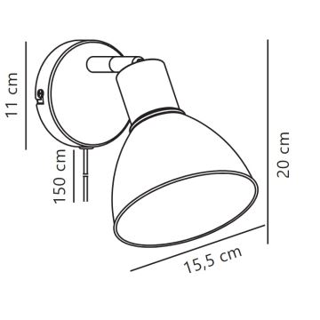 Nordlux - Wandstrahler POP 1xE27/18W/230V weiß