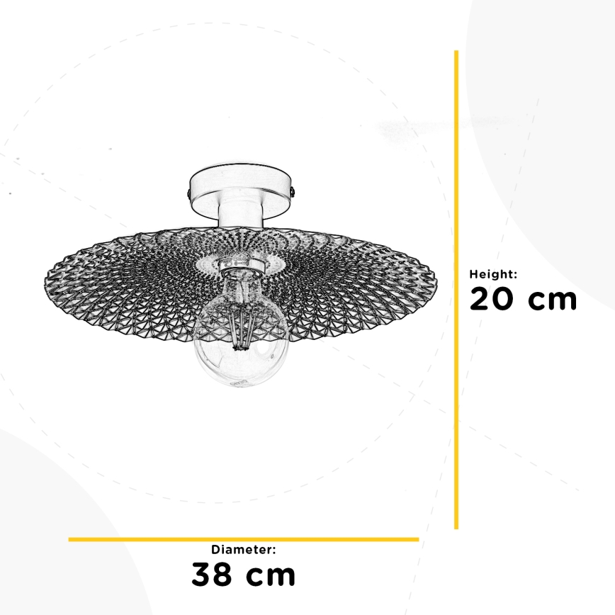 ONLI - Deckenleuchte GOLDEN 1xE27/22W/230V d 38 cm golden/schwarz