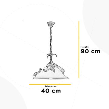 ONLI - Hängeleuchte an Kette LUCREZIA 1xE27/22W/230V cremefarben