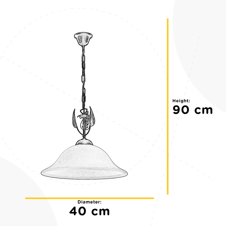 ONLI - Hängeleuchte an Kette MIRA 1xE27/22W/230V d 40 cm