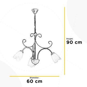 ONLI - Hängeleuchte an Kette ODINO 3xE14/6W/230V