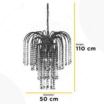 ONLI - Hängeleuchte an Kette PIOGGIA 5xE14/6W/230V Chrom