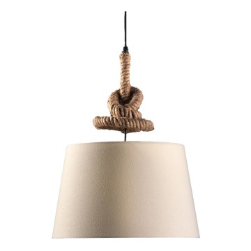 ONLI - Hängeleuchte an Schnur CORDA 1xE27/22W/230V beige